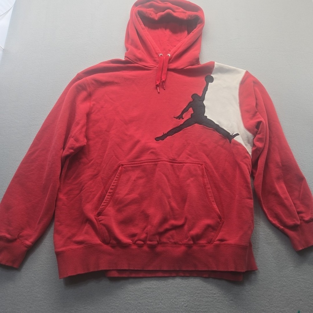 Nike‎ Air Jordan Mens 3XL Y2K Large Big Jumpman Red Hoodie Streetwear Fleece